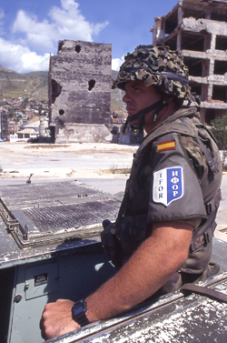 Soldado español en Bosnia 1996