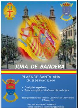 Cartel promocional de la ceremonia de jura de Bandera