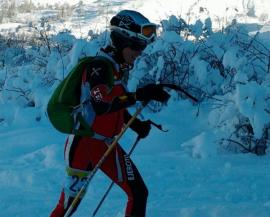 La soldado Cabedo en Esquí Alpinismo