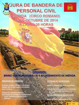 Cartel promocional de la jura en Mérida