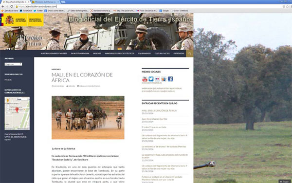 El Ejército ya cuenta con su blog oficial