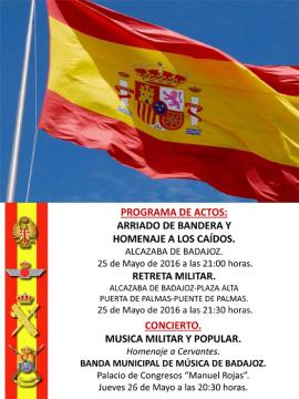 Cartel promocional de los eventos en Badajoz 