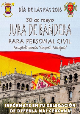 Cartel promocional de la jura de Bandera 