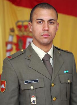 Fotografía oficial del soldado Cardona 