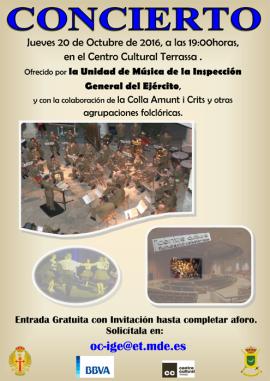 Cartel promocional del concierto en Tarrasa