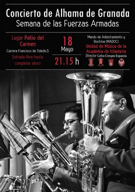 Cartel del concierto en Alhama de Granada 