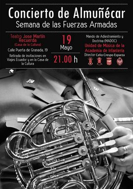 Cartel promocional del concierto en Almuñécar 