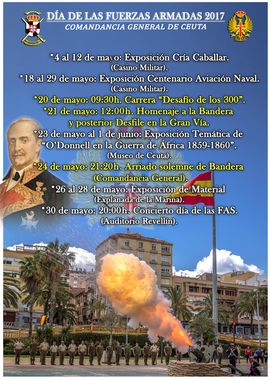 Cartel promocional de las actividades en Ceuta