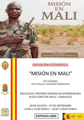 Cartel promocional de la exposición sobre Malí