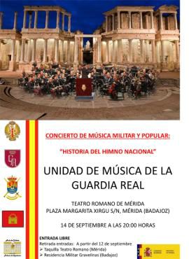 Cartel promocional del concierto de Mérida
