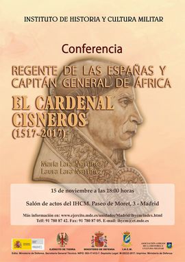 Cartel informativo de la conferencia en Madrid