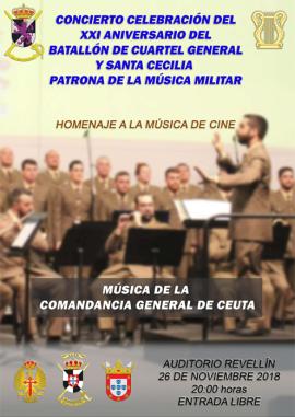 Cartel promocional del concierto en Ceuta