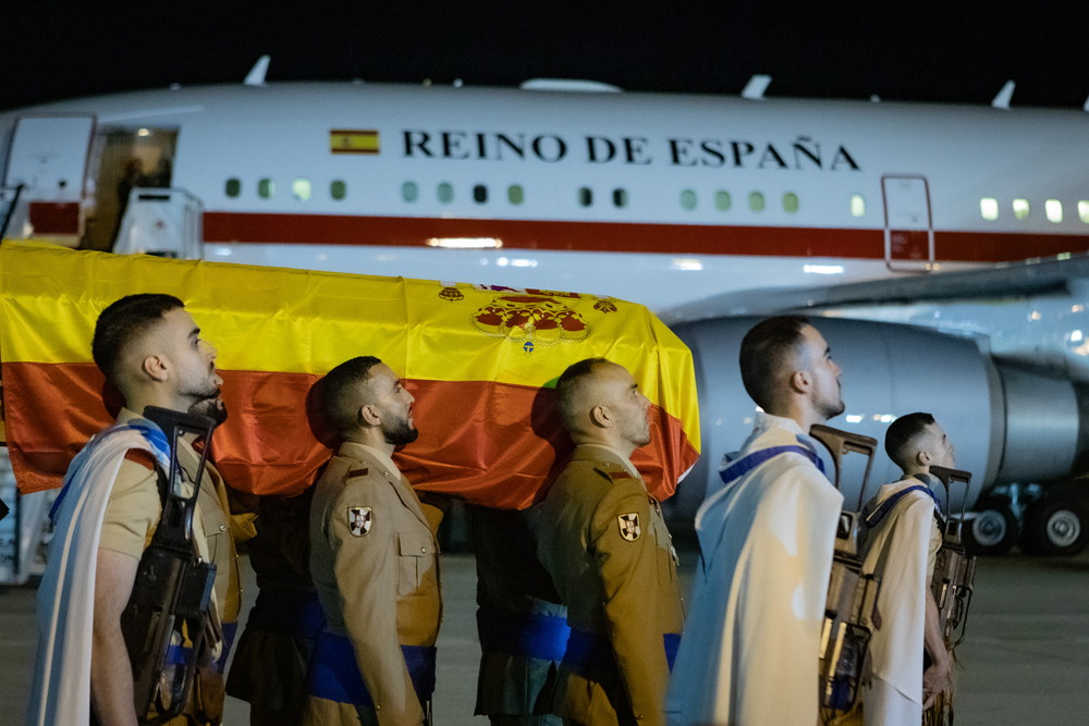 Llegada de los restos mortales a España