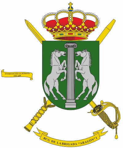Escudo del Batallón del Cuartel General de la Brigada 'Aragón' I
