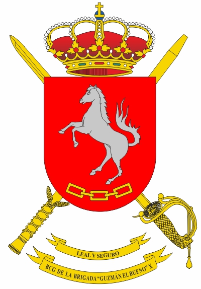 Escudo del Batallón del Cuartel General de la Brigada 'Guzmán el Bueno' X