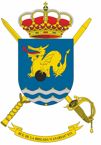 Escudo del Batallón de Cuartel General de la Brigada 'Canarias' XVI