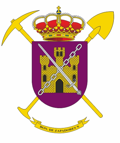 Escudo del Batallón de Zapadores X