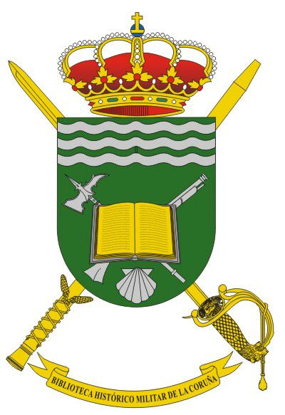 Escudo de la Biblioteca Histórico Militar de A Coruña