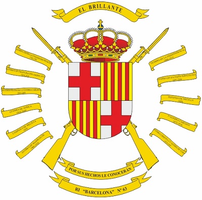 Escudo del Regimiento de Infantería 'Barcelona' nº 63
