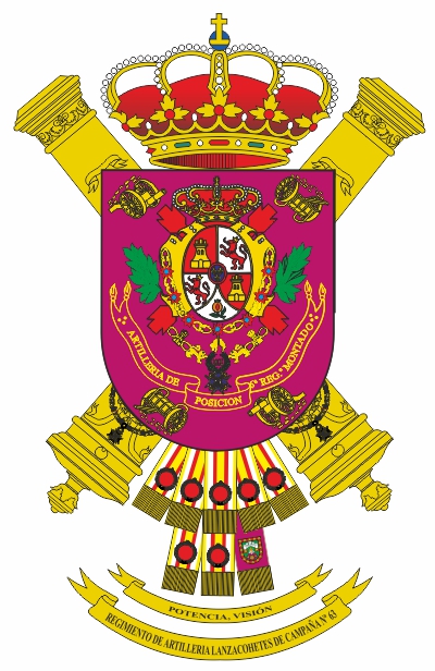 Escudo del Regimiento de Artillería Lanzacohetes de Campaña nº 63