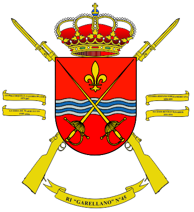 Escudo del Regimiento de Infantería 'Garellano' nº 45