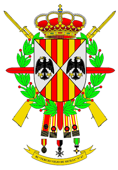 Escudo del Regimiento de Infantería 'Tercio Viejo de Sicilia' nº 67