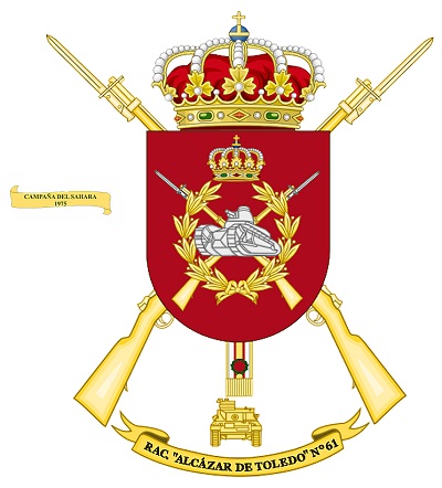 Escudo del Regimiento de Infantería Acorazado 'Alcázar de Toledo' nº 61