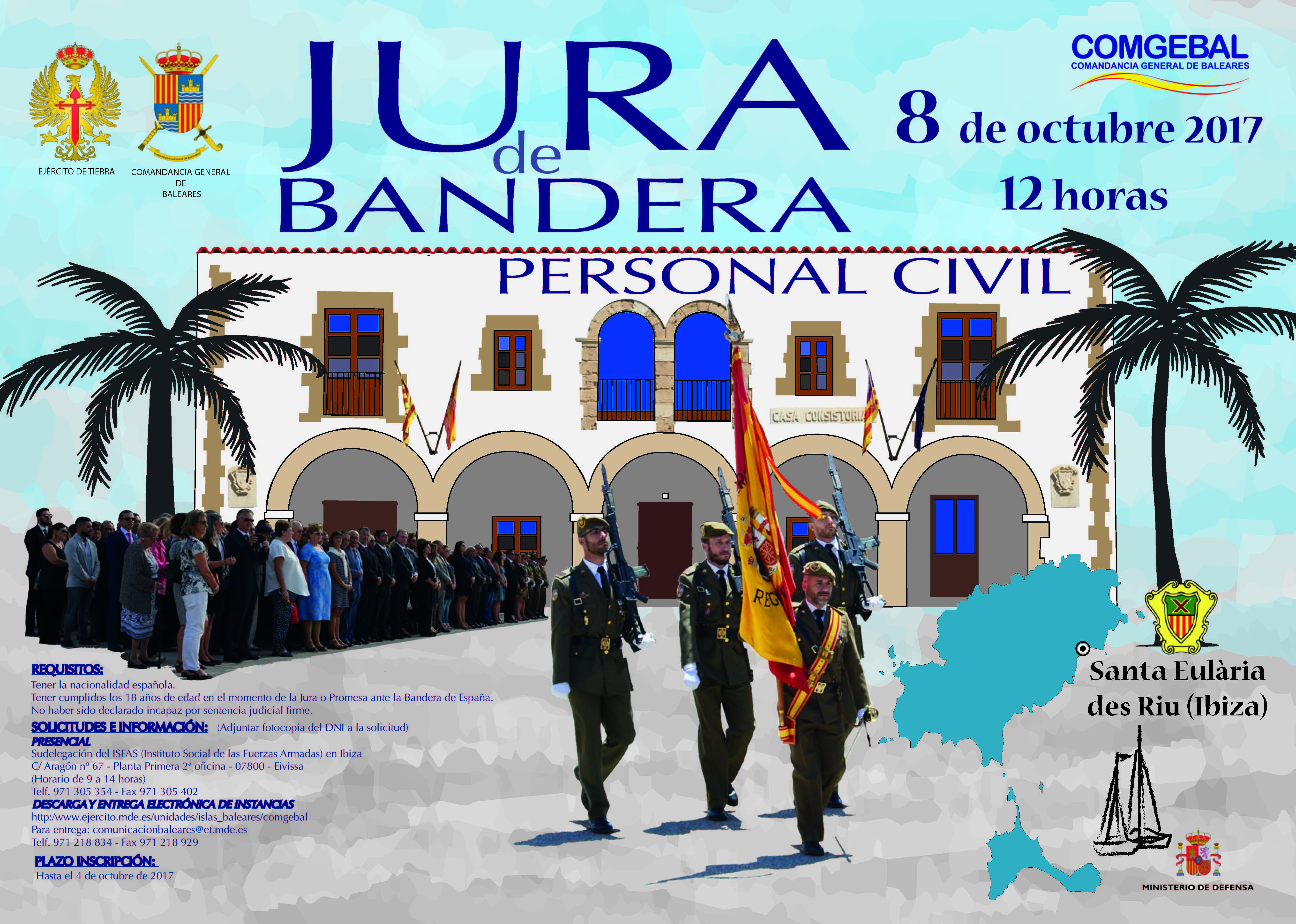 Jura de Bandera para personal Civil en Ibiza
