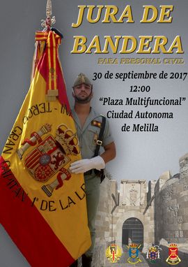 Cartel promocional de la jura de Bandera