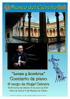Cartel promocional del concierto de piano