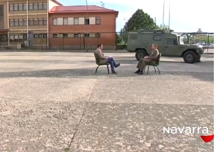 Entrevista en Navarra Televisión al Coronel Jefe del Regimiento América 66