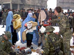 Humanitarian aid from the army