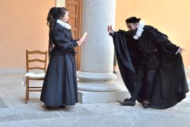 El Greco y dama de corte teatralizados