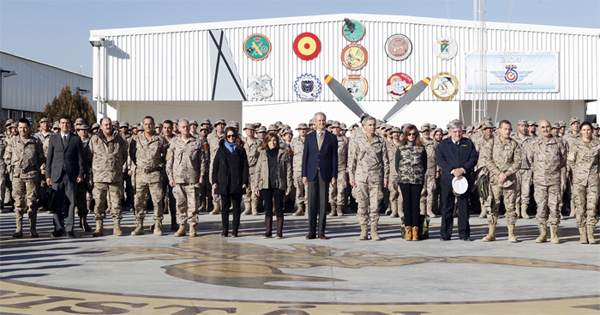 La vicepresidenta con los militares en Afganistán