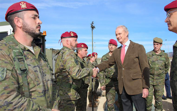 The Defence minister and the Chief of the Army Staff during the visit