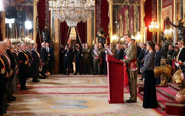 The King's speech during the ceremony
