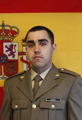 Official photograph of soldier D. Gómez