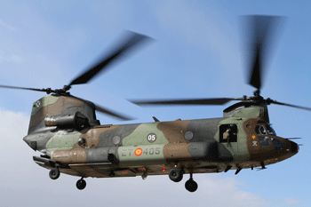 Chinook Helicopter in Flight