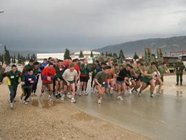
Carrera de San Silvestre del contingente Español en la base de Mostar/Europa