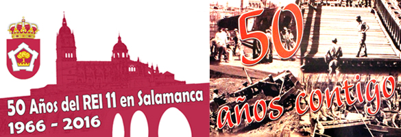Banner 5o años del REI 11 en Salamanca